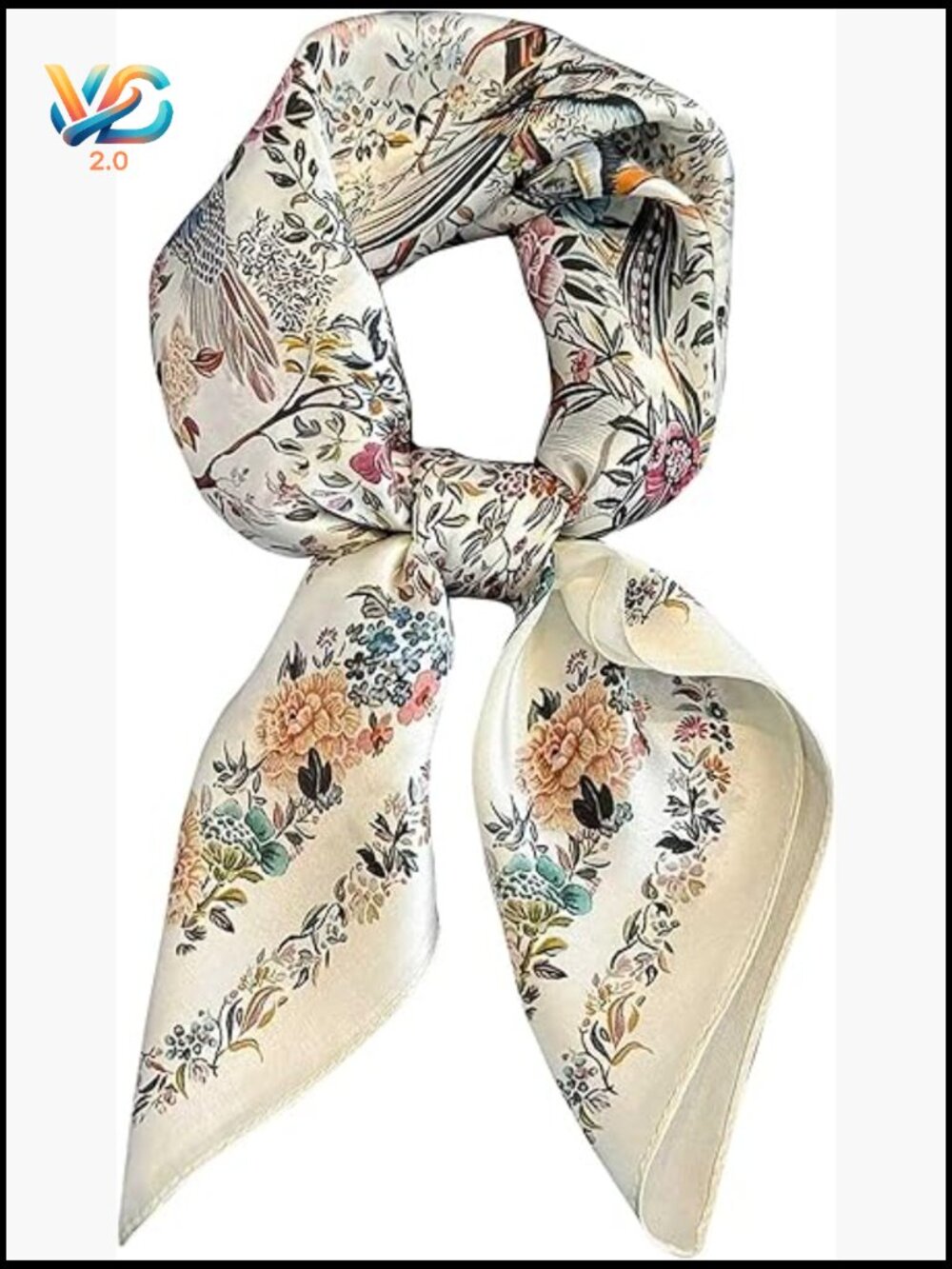 Silky Square Scarf Lightweight Satin Wrap for Hair Neck Headband